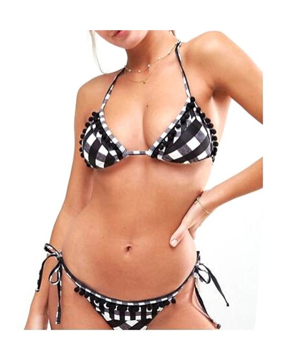 Womens Striped Swimwear Bikini Bathing