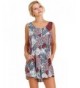 Umgee Sleeveless Patchwork Romper Pockets