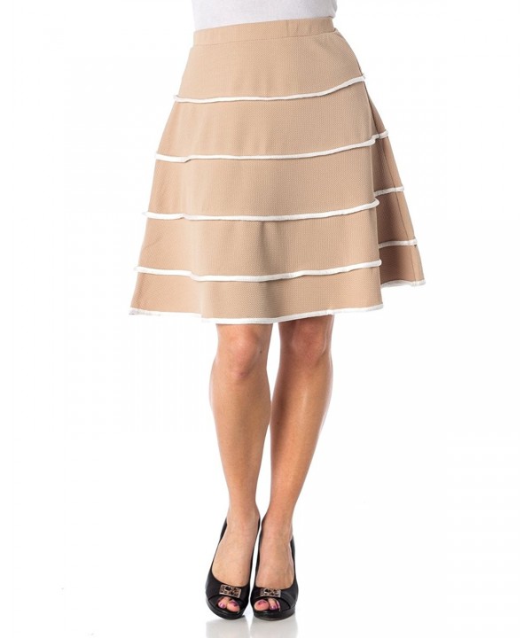 Womens Line Layered Striped Skirt