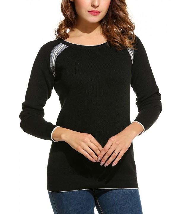 ANGVNS Womens Crewneck Pullover Sweater