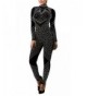 Chemenwin Through Rhinestone Clubwear Jumpsuit