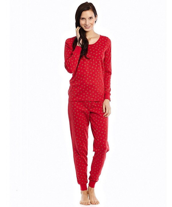 Women Piece Pajama Snowflake Large