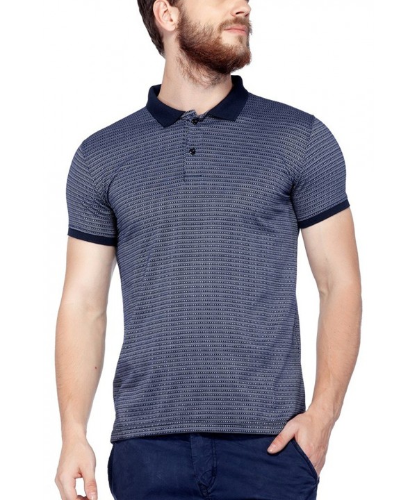 Men's Matty Polo T-Shirt - Navy - CB17YW8W73Z