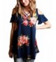 YanLee Womens Floral Print Shoulder