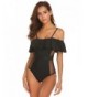 Ekouaer Shoulder One Piece Swimwear Swimsuit