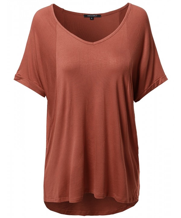 Solid Loose Stretch V neck Sleeve