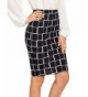 Floerns Womens Plaid Bodycon Pencil