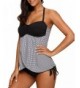 Yonique Bandeau Tankini Backless Swimsuits