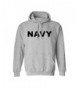 NAVY Hooded Sweatshirt Gray Medium