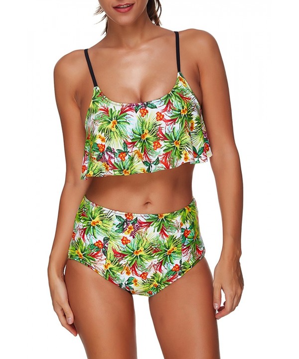 Swimsuit Shoulder Flounce Falbala Swimwear