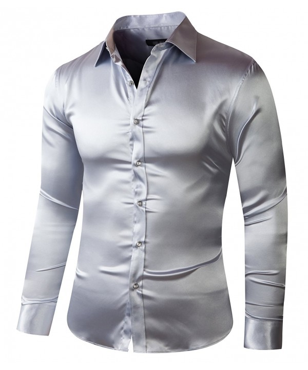 ZERDSKY Slim Fit Satin Silver Medium