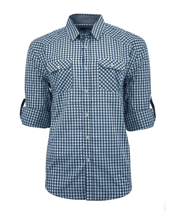 Bruno Gingham Pilot Button Chambray