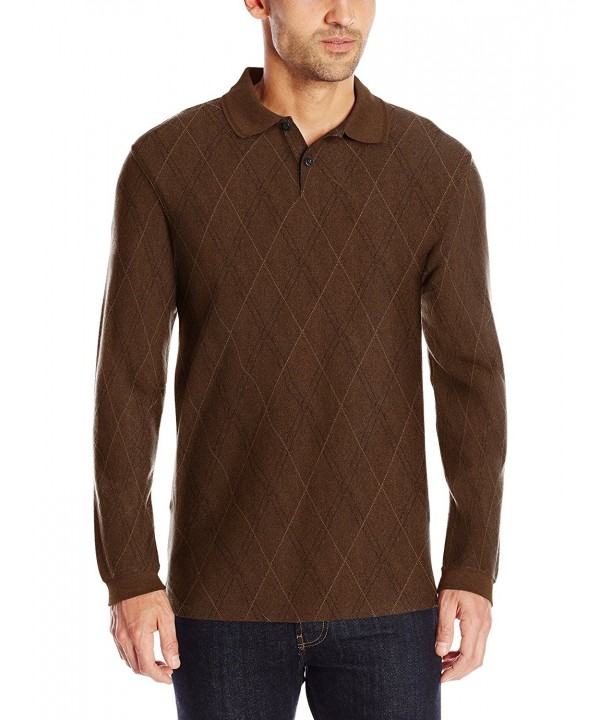 Haggar Sleeve Double Jacquard Walnut