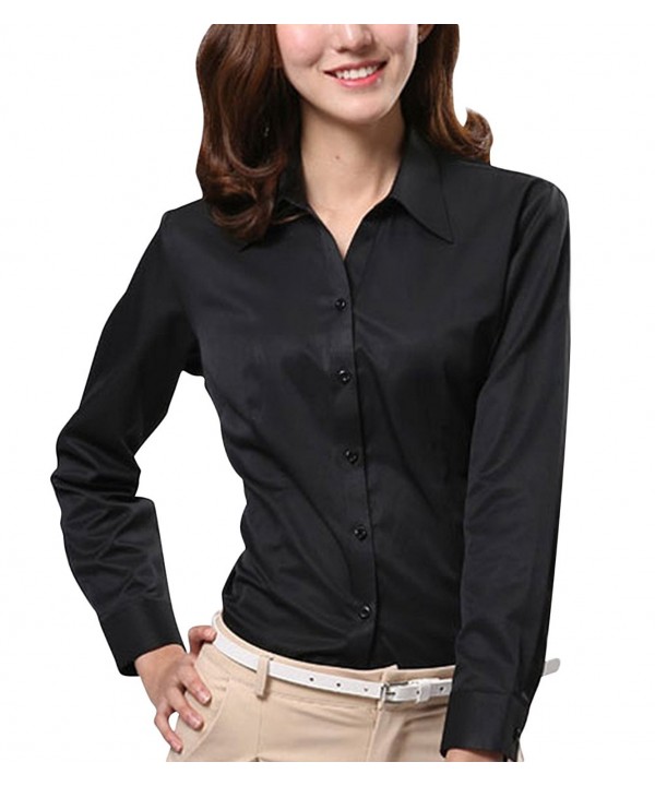 womens formal button down shirts