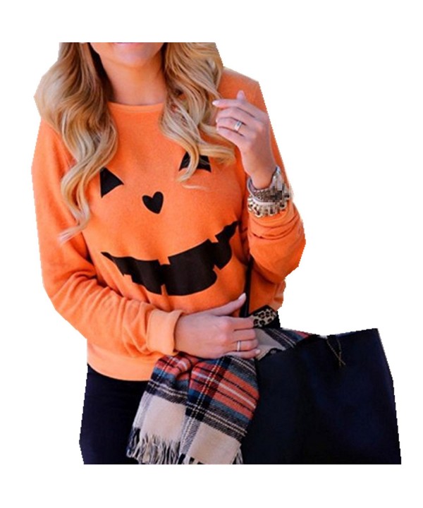 Yiluweinir Halloween Pumpkin Sweatshirt Pullover