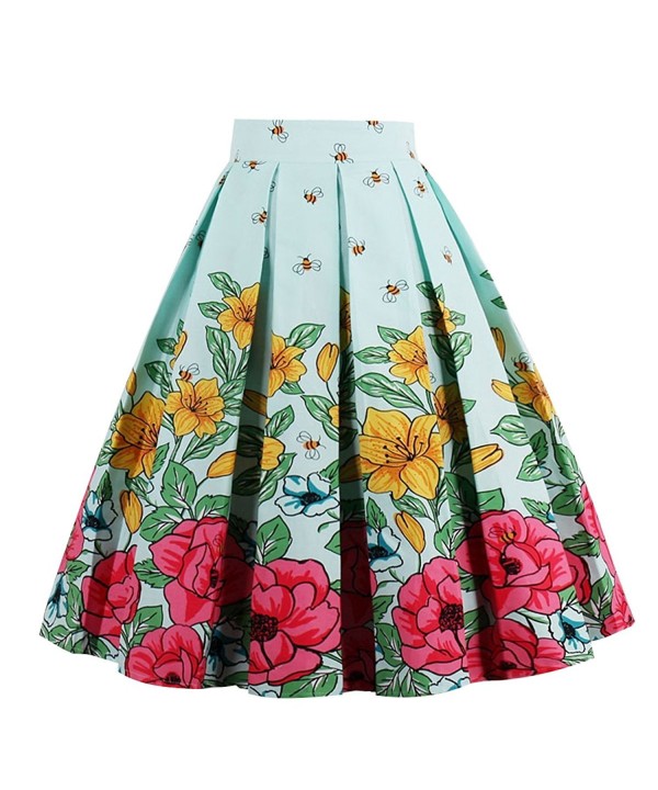 Girstunm Pleated Vintage Bee Flower XXX Large