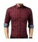 DAVID ANN Long Sleeve Plaid Casual Button