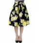 YSJ Womens Pleated Yellow Flower