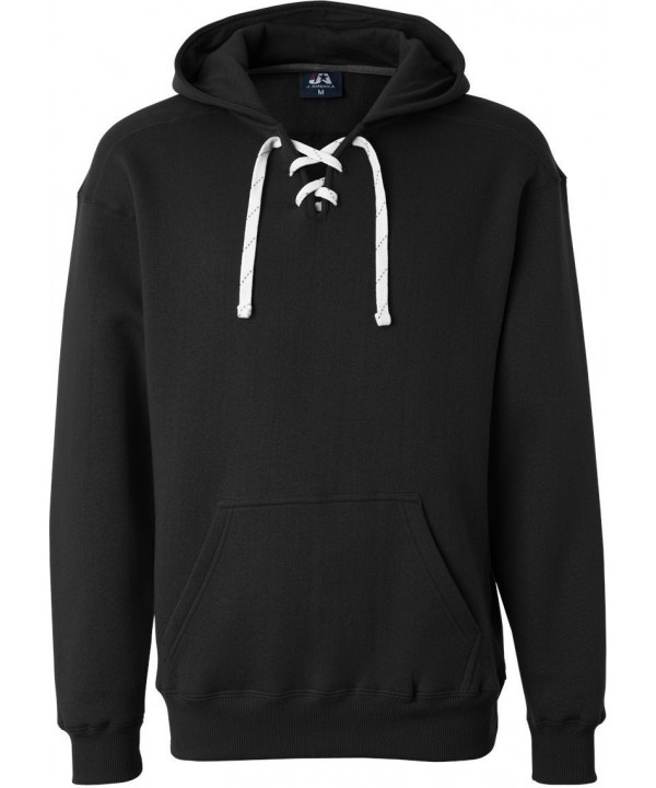 Black Hockey Hood Sweatshirt Polyester