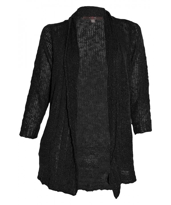 Fever Sheer Cardigan Black Small