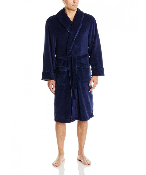 Intimo Mens Plush Robe Satin