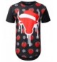 URBANCREWS Hipster Graphic Longline T Shirt