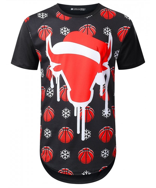 URBANCREWS Hipster Graphic Longline T Shirt