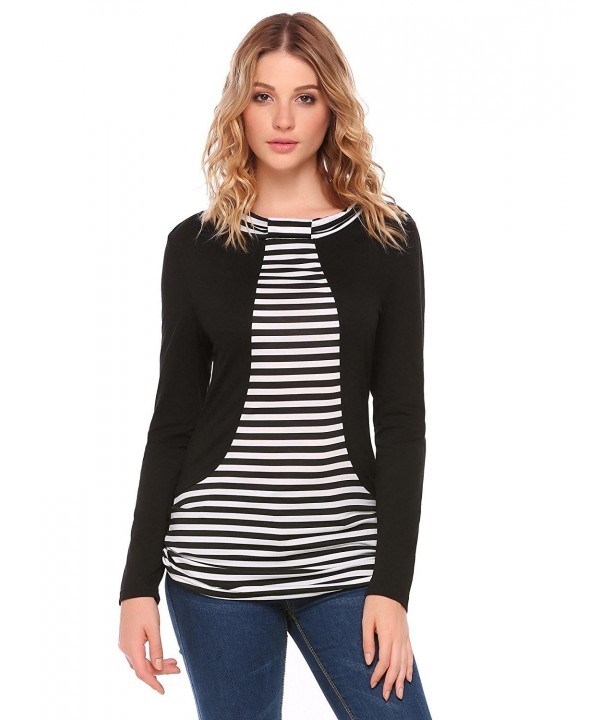 Zeagoo Lightweight Stripes Pattern Blouses