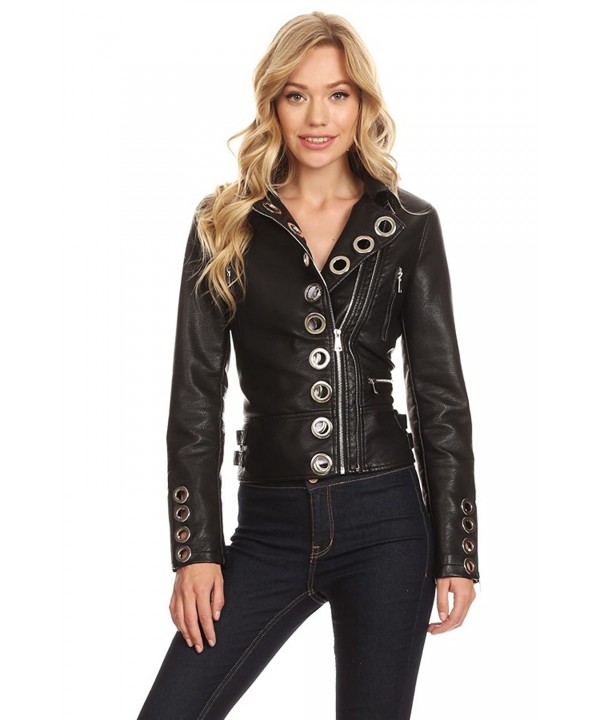 Pretty Attitude Womens Leather Studded