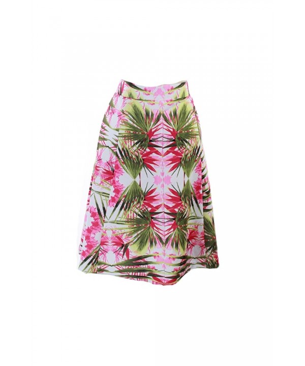 Womens Tropical Print Knee Length Line