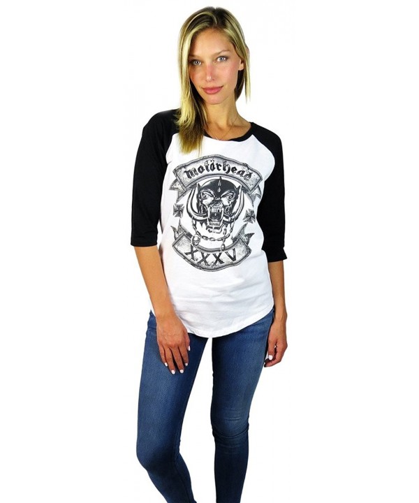 Motorhead Womens Baseball Raglan White