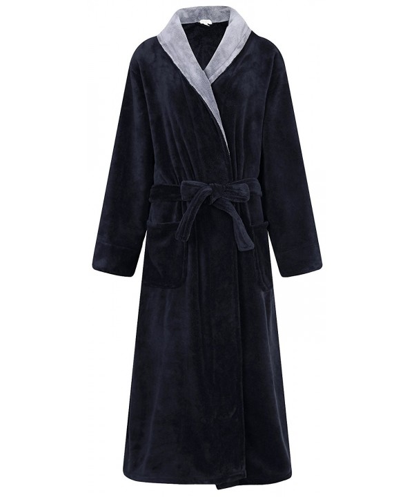 Richie House Fleece Bathrobe Black