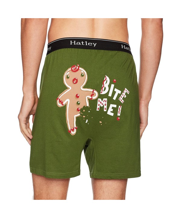 Men's Classic Holiday Boxer Shorts - Bite Me - C81278NJE8R