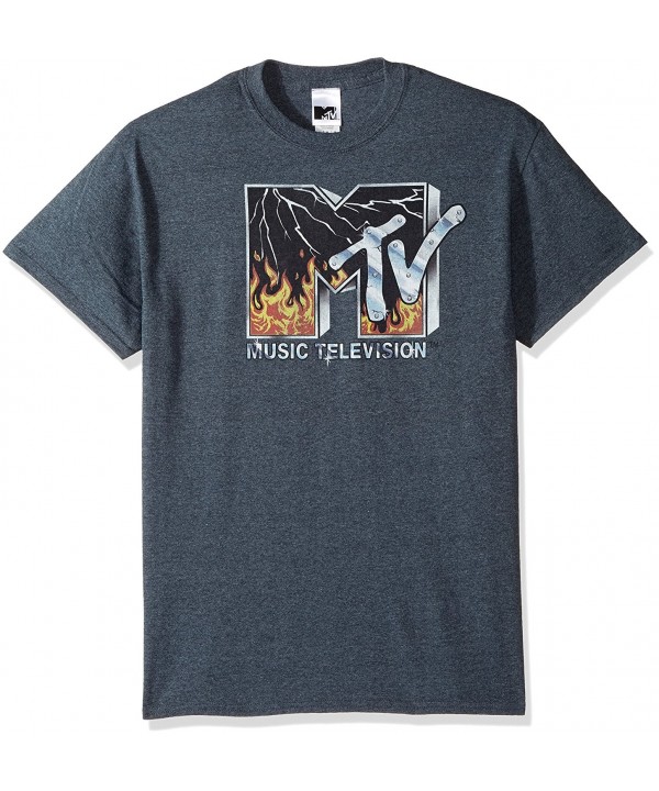MTV Mens Fire T Shirt Heather